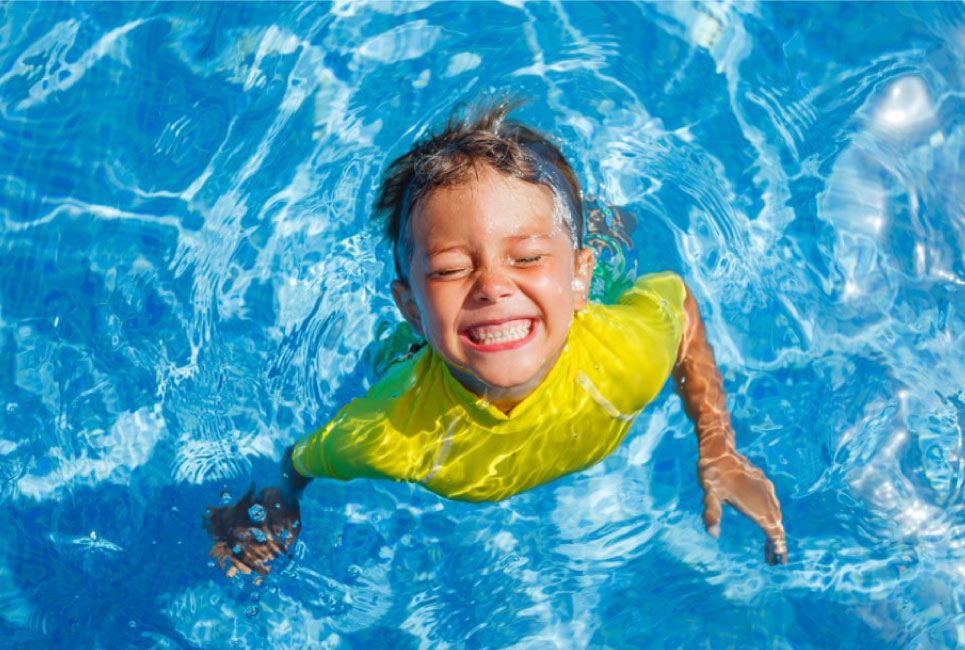 boy swimming